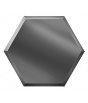 Шестигранная зеркальная плитка соты графит 250х216 мм