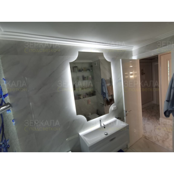 Выполненная работа: дизайнерское зеркало для ванной комнаты с подсветкой (23.07.2022)